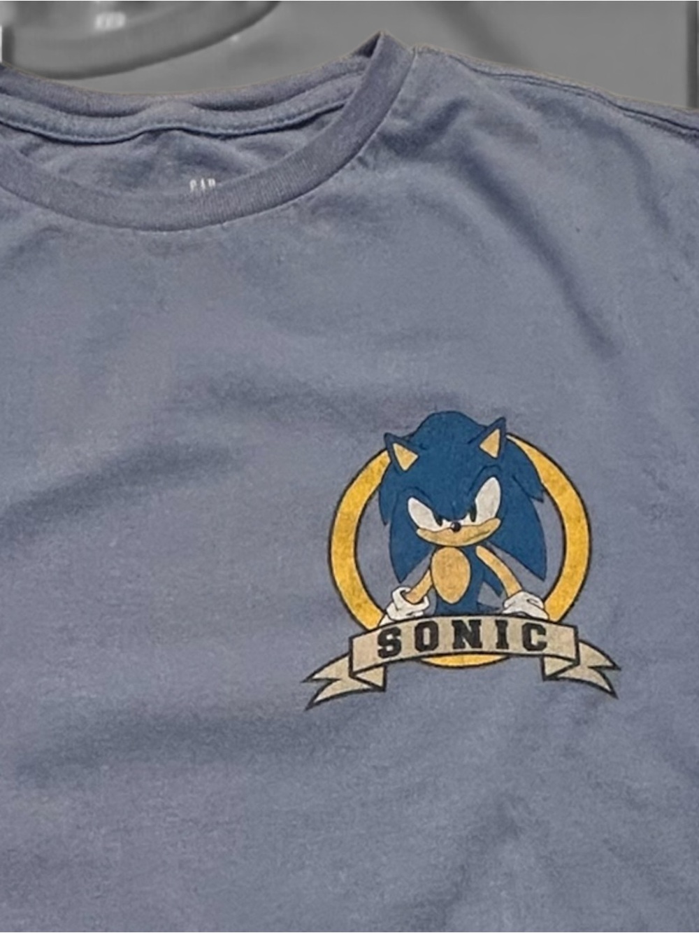 GAP Kids Sonic Blue Long-Sleeve T-Shirt SZ XXL (14-16) EUC Casual kidcore - Picture 4 of 8